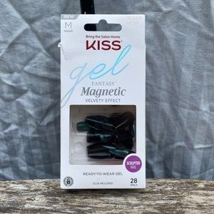 Fake nails green holographic